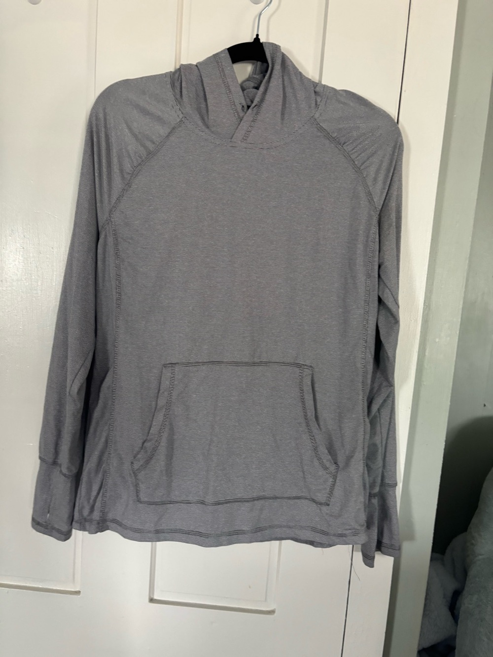 RBX Gray Striped Hooded Top